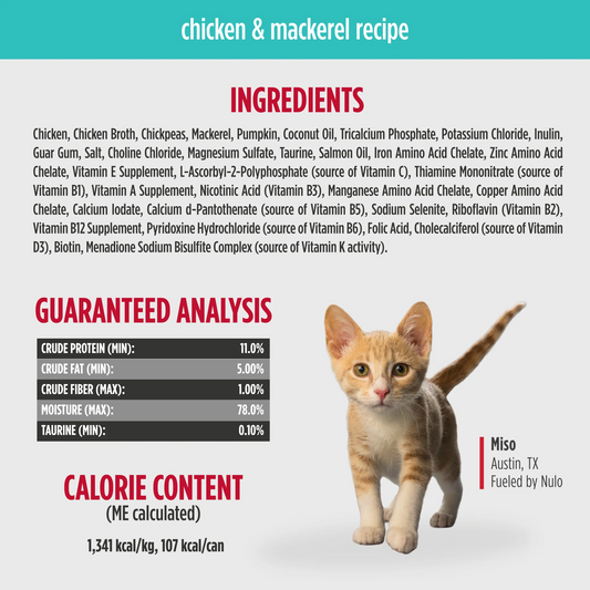 Nulo Kitten Chicken & Mackerel Recipe Paté With Shreds