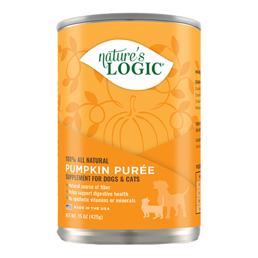 Natures Logic Pumpkin Puree Dog Cat Canned Food Supplement