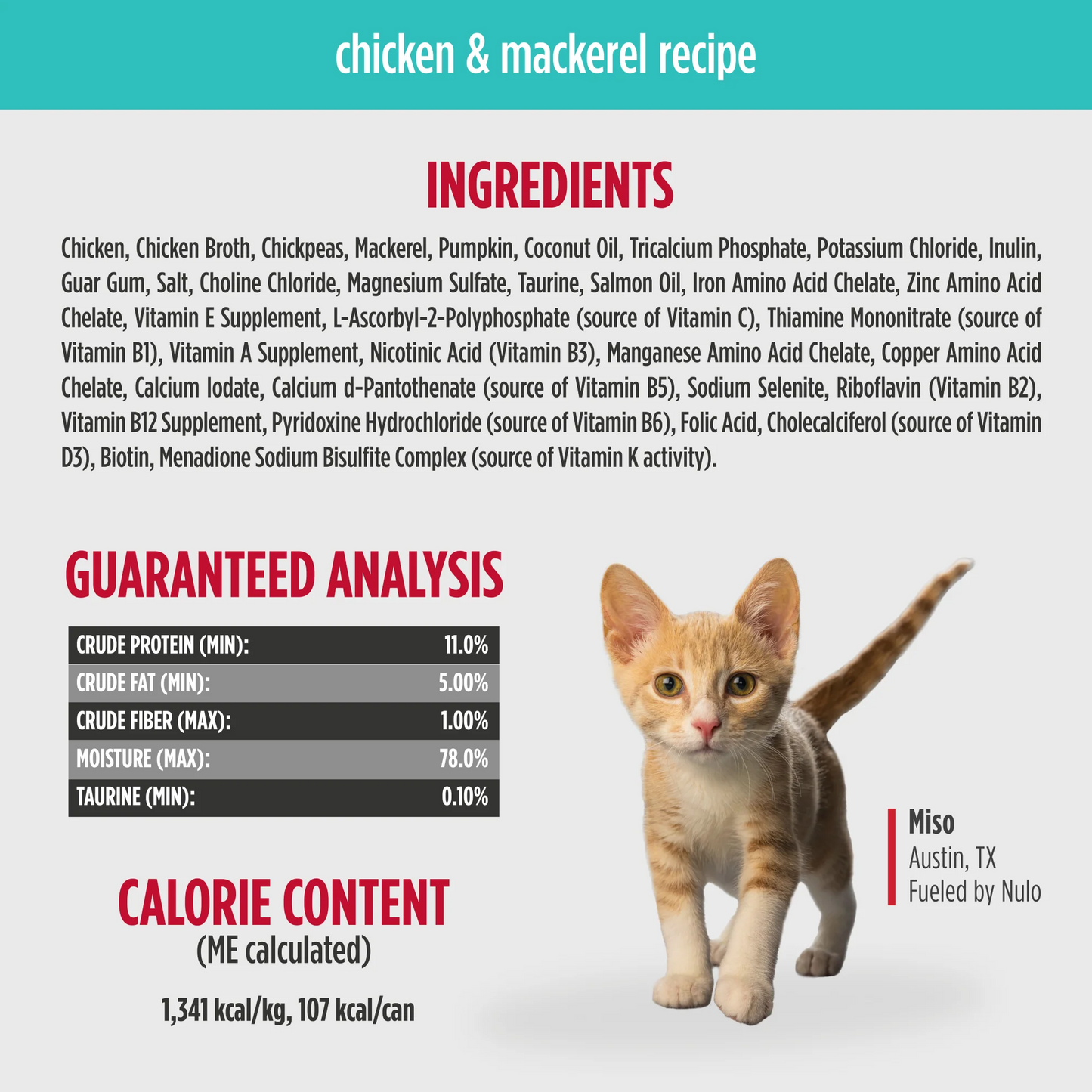 Nulo Kitten Chicken & Mackerel Recipe Paté With Shreds
