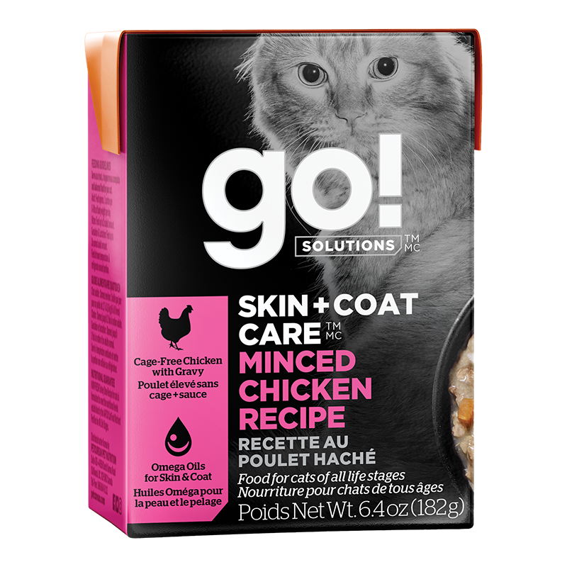 Go! Skin+Coat Care Minced Chicken Cat Food 6.4oz