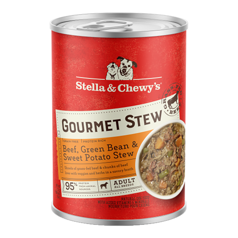 Stella & Chewy's Gourmet Stew Beef with Green Beans & Sweet Potatoes Grain-Free Wet Dog Food, 12.5-oz can