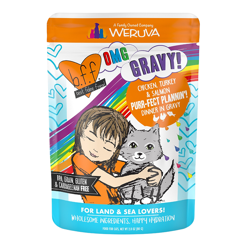 Weruva - Chicken Turkey and Salmon - Dinner in Gravy - Purr-Fect Plannin!