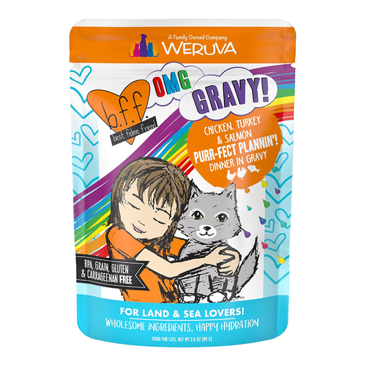 Weruva - Chicken Turkey and Salmon - Dinner in Gravy - Purr-Fect Plannin!